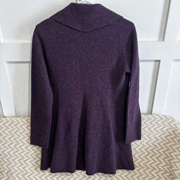 Eileen Fisher 100% Wool One Button Long Cardigan Sweater - Picture 7 of 8